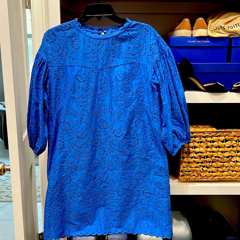 Kate Spade Blue Eyelet Dress